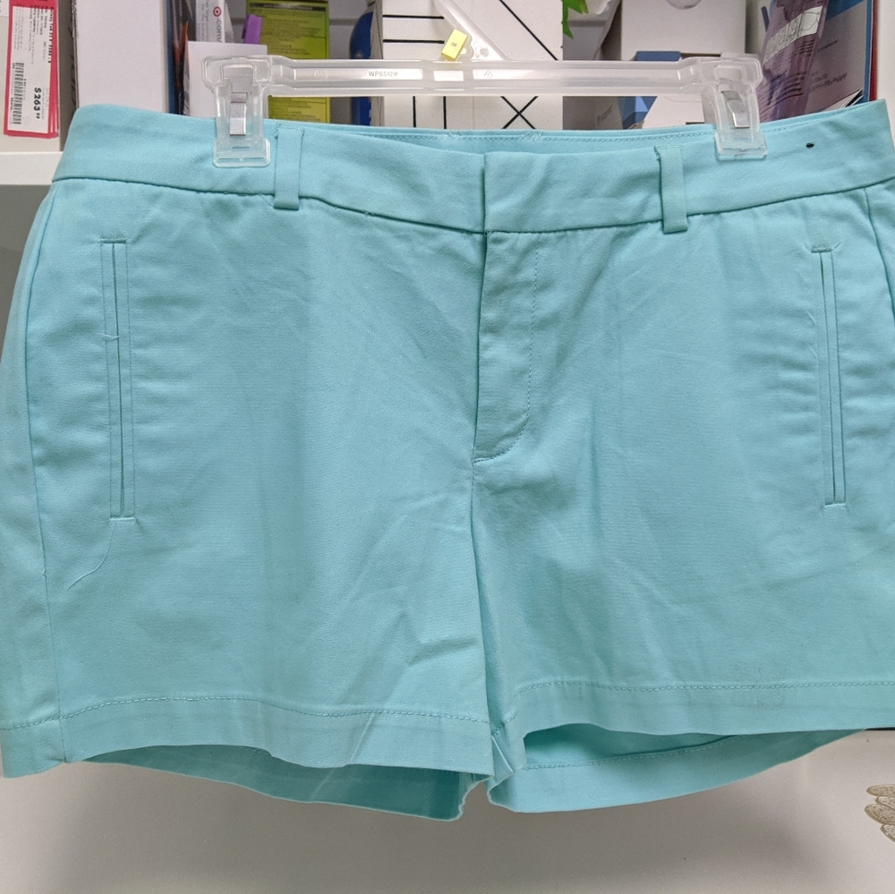 Women's a.n.a Turquoise Size 12 Twill Shorts
